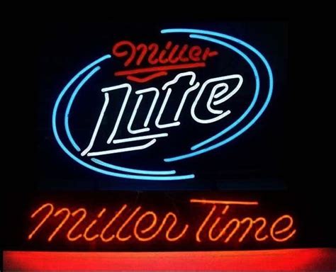 Rare New Miller Lite Miller Time Logo Lamp Neon Sign 24 X20 Other Collectible Lighting