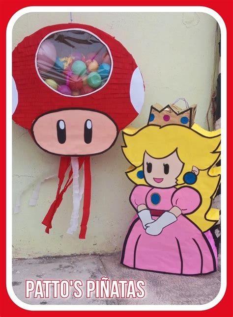 Piñata Princesa Peach y Mushroom en 2024 Como hacer piñatas faciles