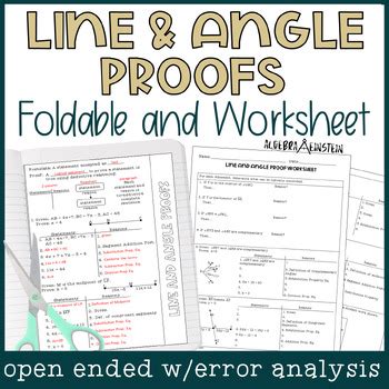 Line And Angle Proofs Notes Foldable By Algebra Einstein Tpt