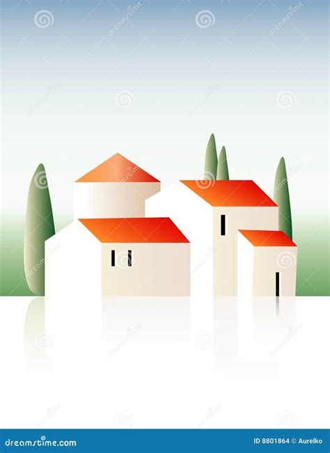 Villa Vector Illustration | CartoonDealer.com #8801864