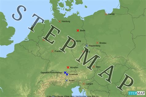 StepMap Olympia Standorte Landkarte für Welt