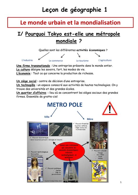 La Mondialisation 1ère Géographie