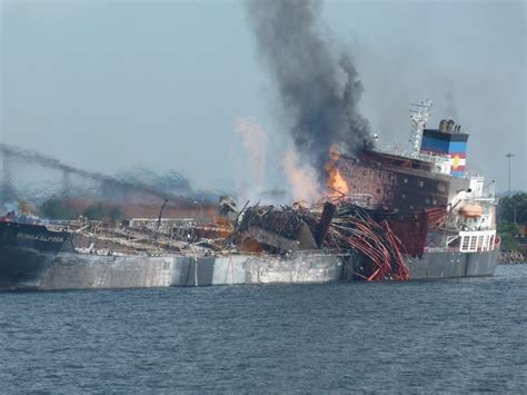 Chemical Tanker Explodes Off Malaysia, Fire Now Threatens Nearby ...