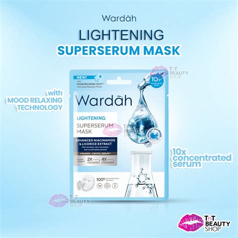 Jual WARDAH Lightening Super Serum Mask Niacinamide 20ml Lightening