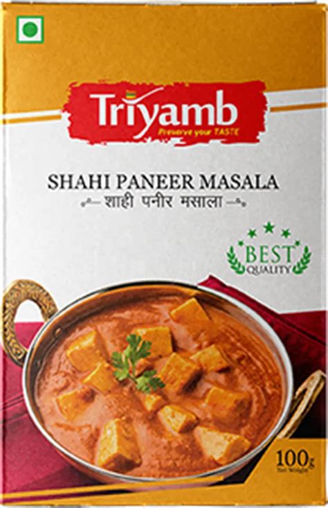 Triyamb Shahi Paneer Masala Packaging Size 100 G Packaging Type Box