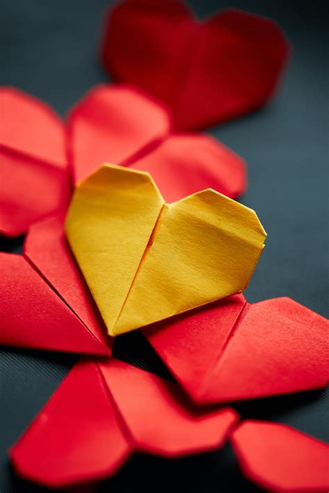 Download wallpaper 4480x6720 heart, origami, love, paper hd background