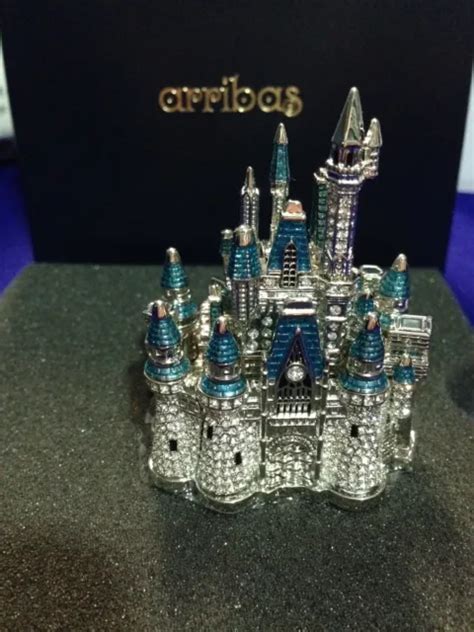 DISNEY PARKS JEWELED Cinderella Castle By Arribas Swarovski Crystals