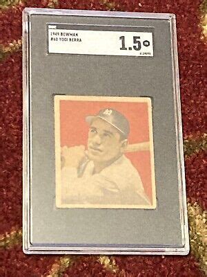 Bowman Yogi Berra New York Yankees Sgc Fair Centered