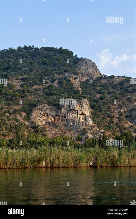 Lycian Rock Tombs In Dalyan Mugla Turkey Stock Photo Alamy