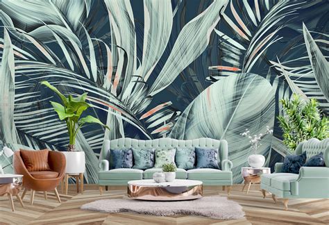 green mural wallpaper 9