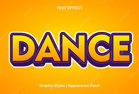 Premium Vector Dance Text Effect With Graphic Style And Editable