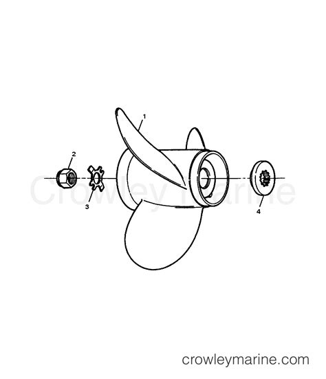 PROPELLER COMPONENTS 1996 Outboard 75 H075412SD ELPT Crowley Marine