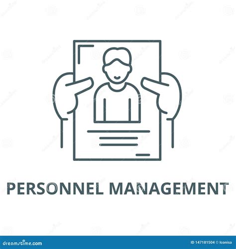 Personnel Management Vector Line Icon Linear Concept Outline Sign