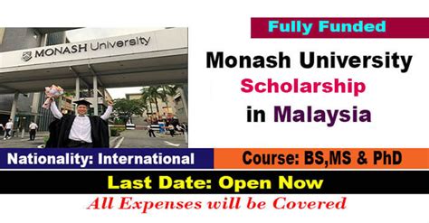 Monash University Scholarship 2024-25 in Malaysia [Fully Funded]