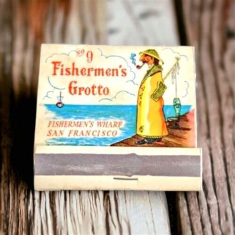 No Fishermens Grotto Wharf San Francisco Cali Matchbook Cover Vintage