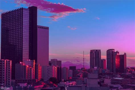 City Skyline at Sunset