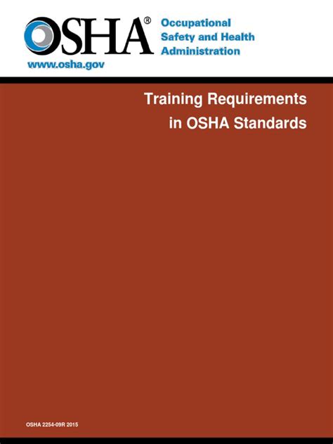 Osha Training N Requirement Osha Stand Pdf Occupational Safety And