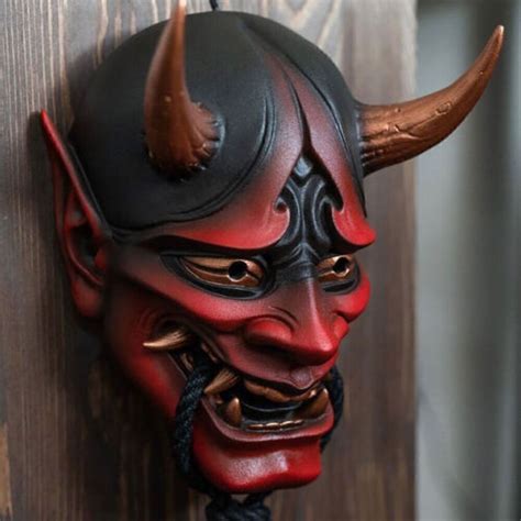 Halloween Japanese Hannya Prajna Devil Noh Kabuki Demon Oni Samurai