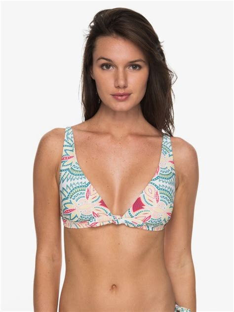 Ocean Vibes Elongated Tri Bikini Top For Women Roxy