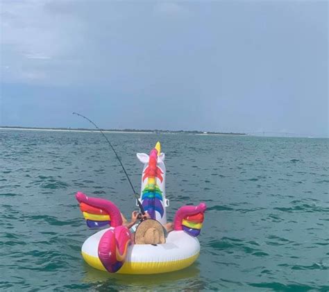 Florida Man Catches Huge Tarpon While Fishing From Rainbow Unicorn