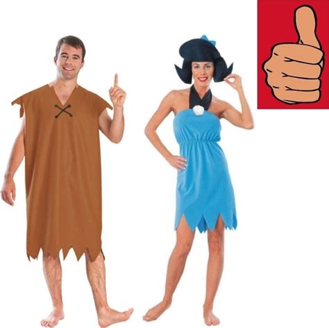 Flintstones Barney And Betty Rubble Costume Set Of 2 Adult Size