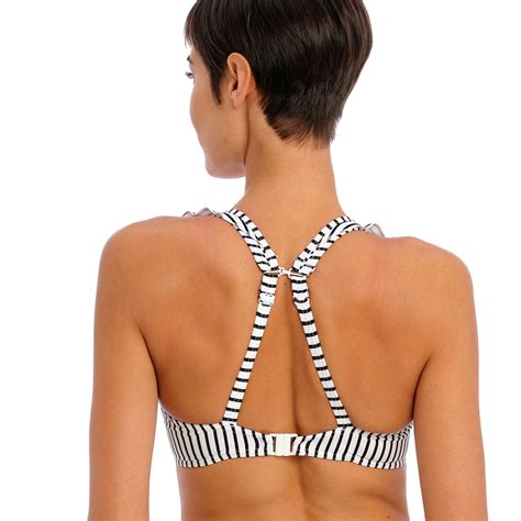 Jewel Cove bikini top Volang Stripe Black från Freya Kvinnligt Under