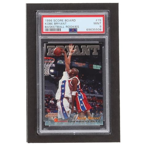 Kobe Bryant 1996 Score Board Rookies 15 RC PSA 9 Pristine Auction