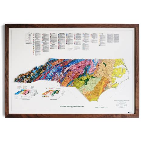 Beautiful Raised Relief 3d Map Of North Carolina From 1985 Muir Way