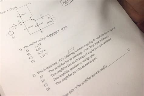 Solved Need Help With This Analog Circuit Question Please Chegg