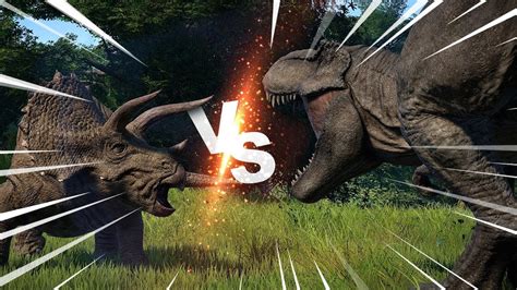 BATALLA EPICA Entre TRICERATOPS Y CERATOSAURIO Jurassic World