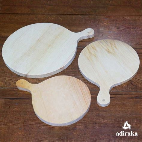 Jual Talenan Kayu Pizza PREMIUM Gagang Kecil Sedang Besar Cutting