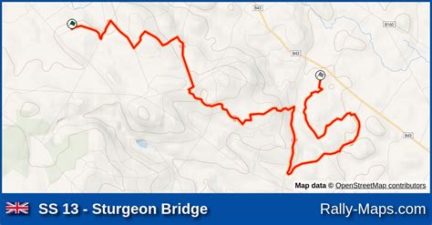 SS 13 Sturgeon Bridge Stage Map Circuit Of Ireland Rally 1998 ITRC