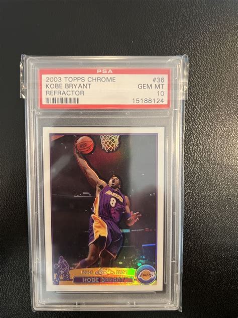 Kobe Bryant 2003 Topps Chrome 36 Refractor Price Guide Sports Card