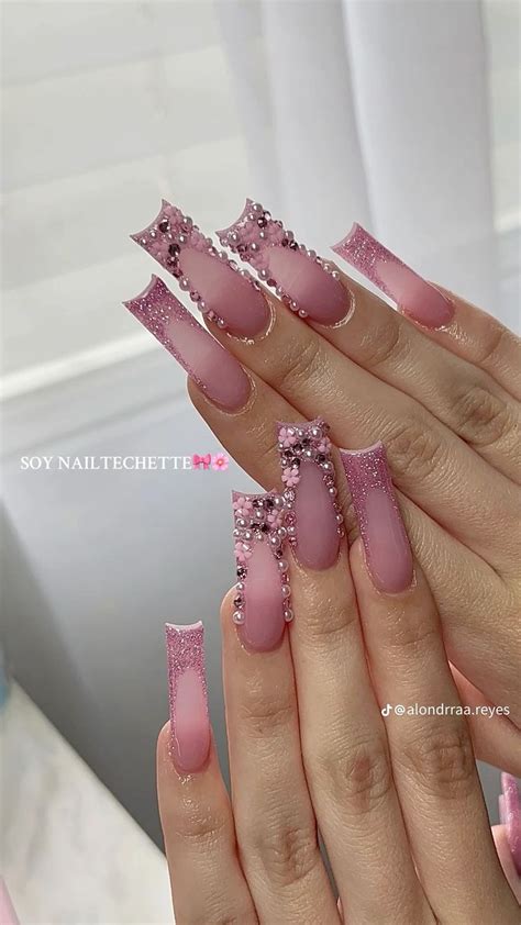 Pin By London🫶🏽 On Nails In 2024 Bling Acrylic Nails Pink Acrylic