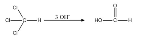 Hydrolysis Of Trichloromethane With Aqueous KOH Gives A Acetic Acid B