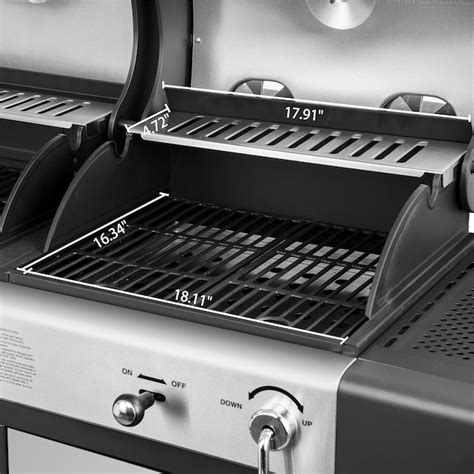 Royal Gourmet Gas And Charcoal Grill Combo Stainless Steel Gas And Charcoal Combo Grill At