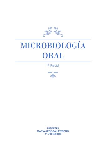 O Parcial Microbiologia Oral Temas Pdf