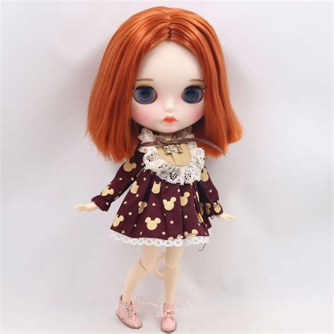 Riley Premium Custom Neo Blythe Doll With Ginger Hair White Skin