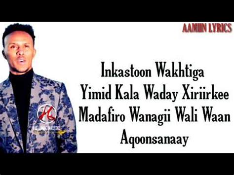 Hees Cusub Heesta Inkastoon Wakhtiga Lyrics Youtube