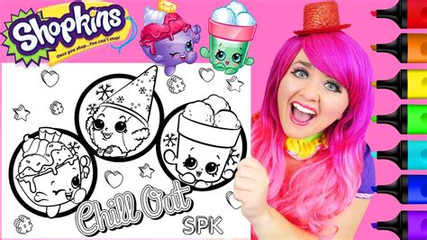 Coloring Shopkins Ice Cream Queen Giant Coloring Page Prismacolor