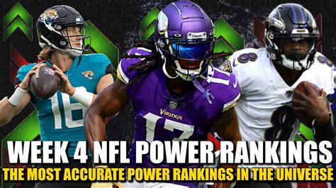 Week 4 Nfl Power Rankings 🔥🔥🔥 The Most Accurate In The Universe Youtube