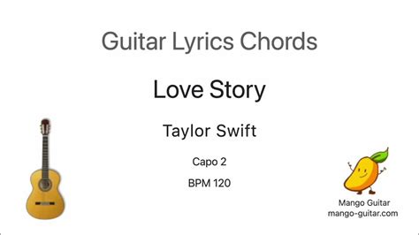 Love Story Taylor Swift Easy Guitar Chord Lyrics Youtube