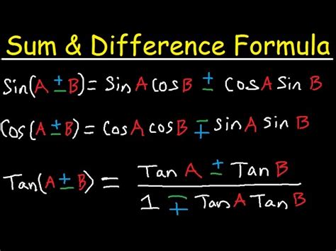 Sum And Difference Formulas Trig Explained Caitlyn Has Bowen