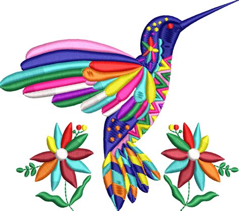 Colibrí Bordado Mexicano Alonsa