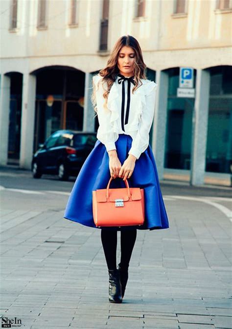 Blue Skirt Galer A Del Estilo Lookbook De Shein Es Lookbook