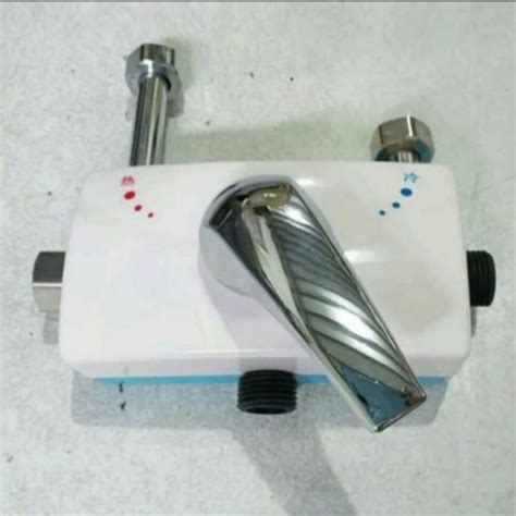 Jual Kran Shower Panas Dingin Mini Kran Mixer Water Heater Tanpa Bobok