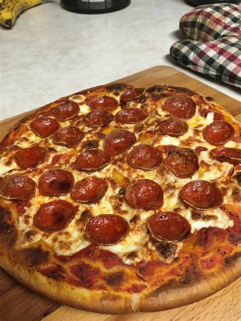 Homemade Pepperoni Pizza Wfresh Mozzarella Rfood