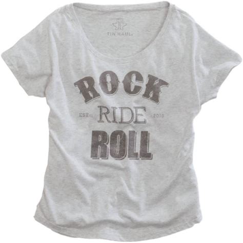 Tin Haul Rock Ride Roll Girls T Shirts L 10 039 0501 0841wh White Clothing