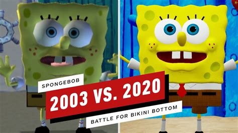 Spongebob Battle For Bikini Bottom 2003 Vs 2020 Graphics Comparison