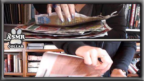 Asmr Magazine Flipping Ripping Newspaper Page Turning Tearing